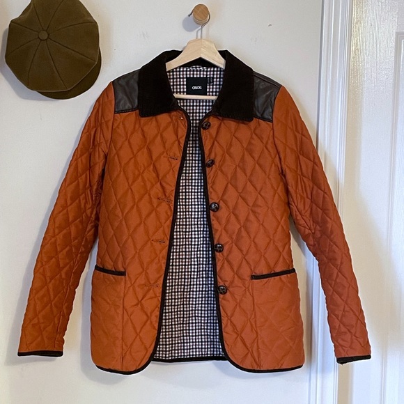 ASOS Burnt Orange Quilted Chore Coat - Picture 4 of 16